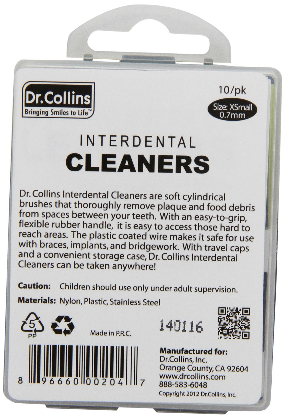 Dr. Collins Interdental Clearners Extra Small, 10 Count