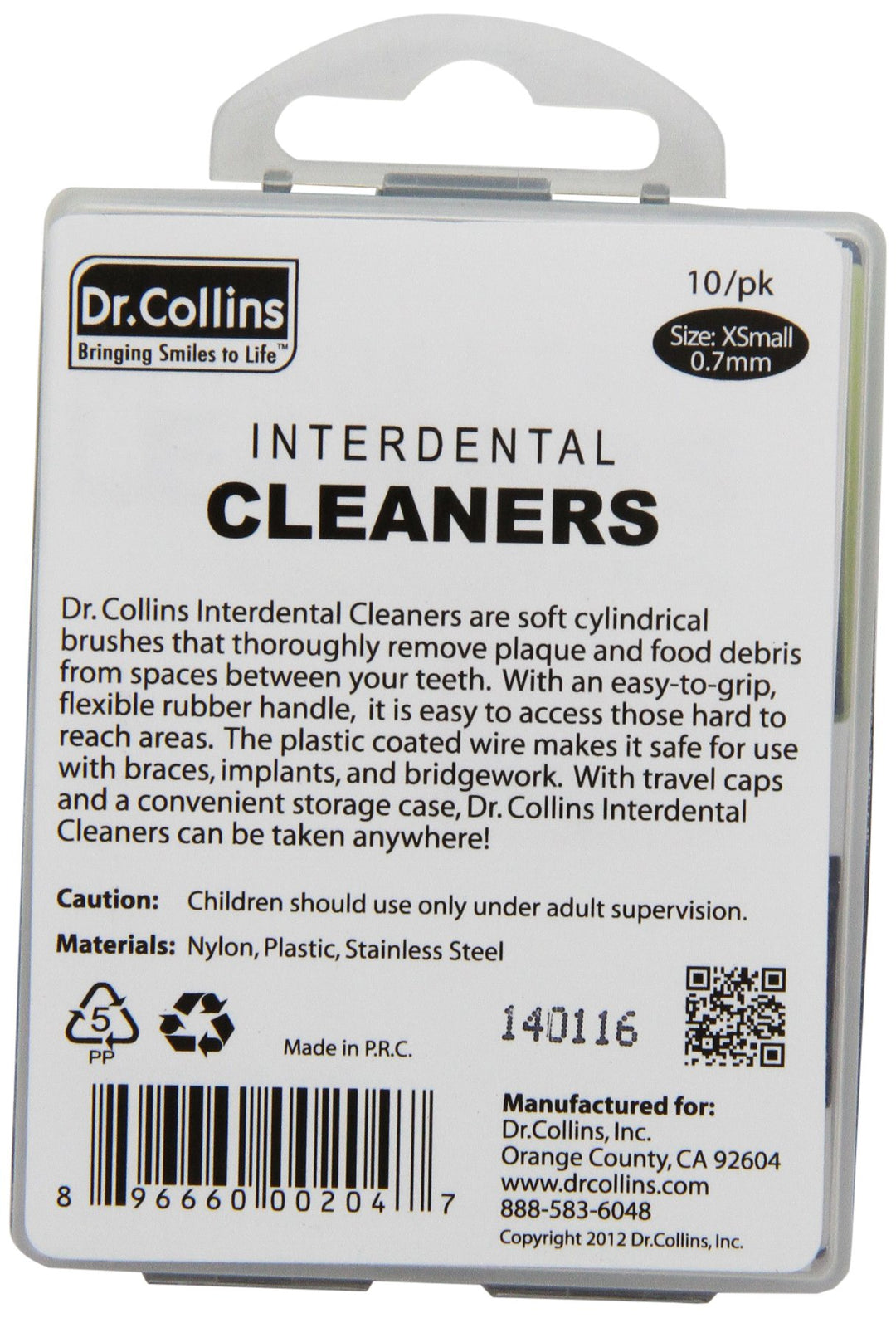 Dr. Collins Interdental Clearners Extra Small, 10 Count