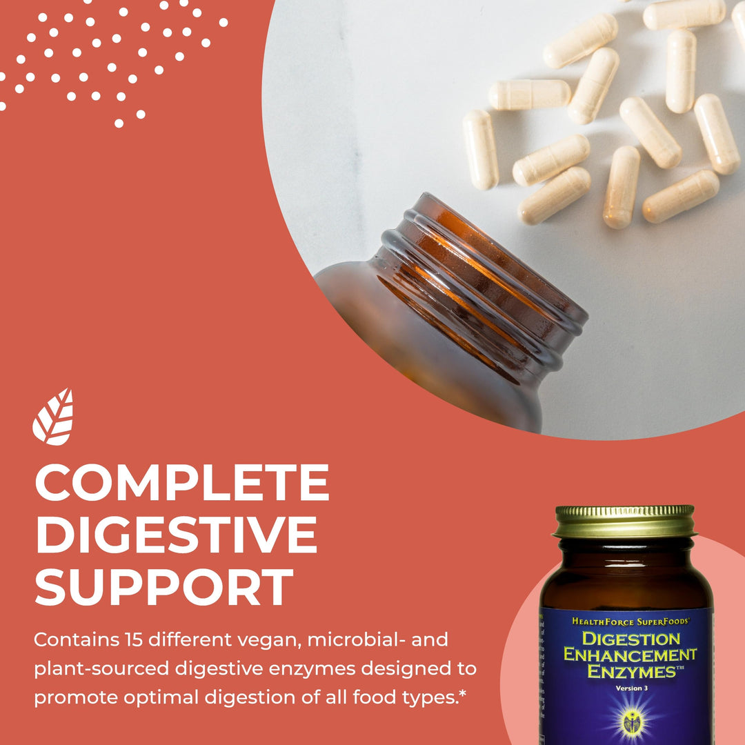 Digestion Enhancement Enzymes - 120 Vegan Capsules