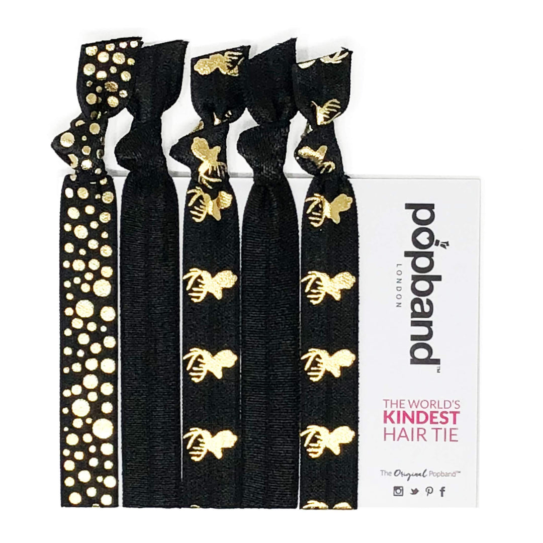 S Essential Hair Bands, Crease Free Ties, Stag Pack Of 5