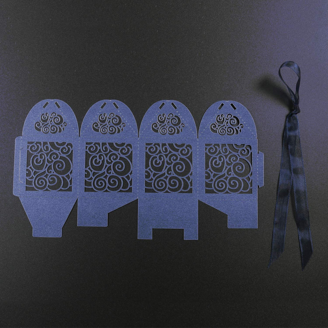 KPOSIYA 100 Pack Wedding Favor Boxes Laser Cut Boxes Pa