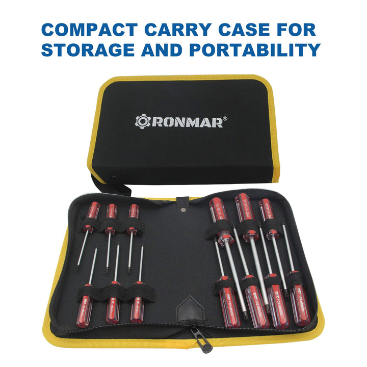 13-Piece Magnetic Torx Screwdrivers Set, Security Tamper Proof, T4T5T6T7T8T9T10T15T20T25T27T30T40 (red)