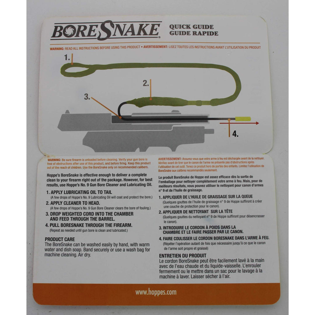 Hoppe&#39;s Boresnake .22 Caliber Pistol and Revolv