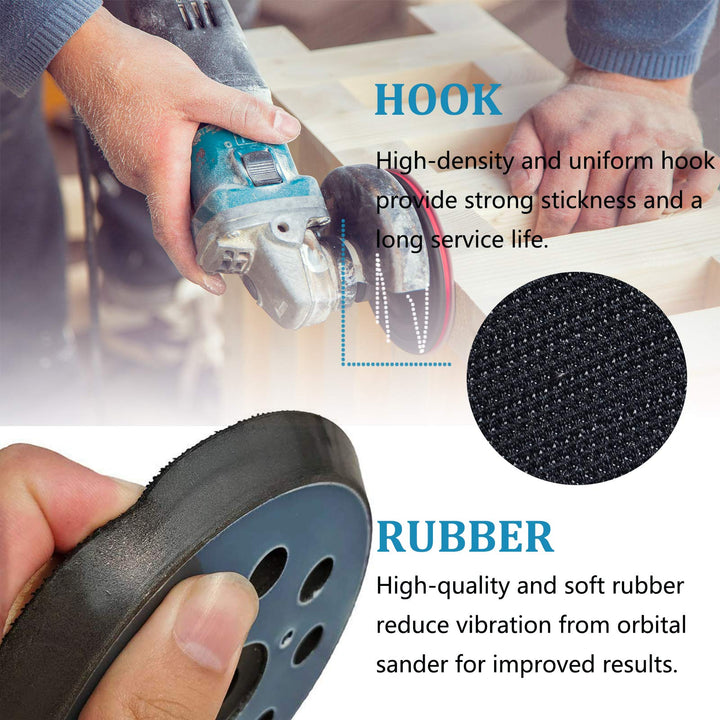 5 Inch 8 Hole Replacement Sander Hook and Loop Replacement Sanding Pads Sanding Backing Plates Compatible for Makita BO5010, BO5030/K, BO5031K, BO5041K, XOB01Z Sander