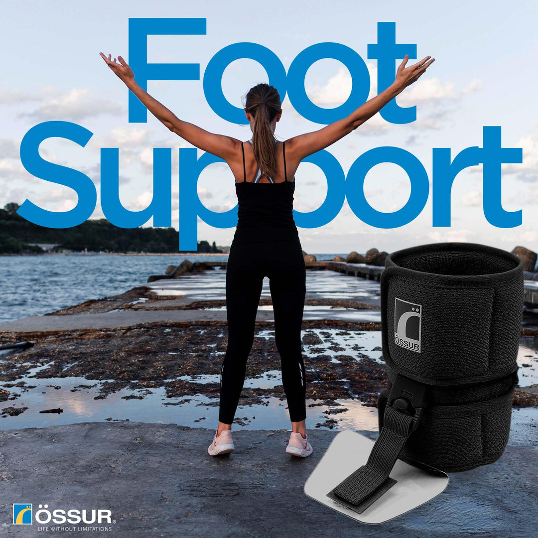 Ankle Brace, Foot Brace | AFO Foot Drop Brace for Drop Foot Support | Lightweight, Adjustable Wrap for All-Day Comfort | Breathable Material for All Day Walking (Black, Medium)
