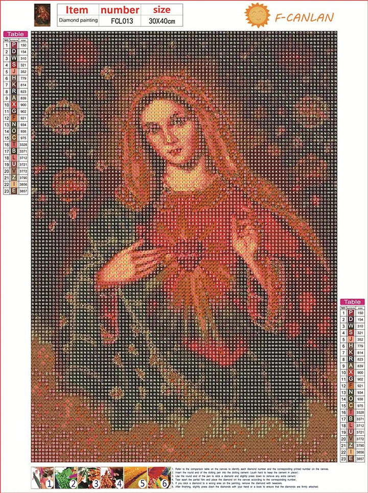Round Full Drill Diamond Painting Kit, 5D DIY Loving Virgin Mary Diamond Dots Arts Crafts Set Virgin Mary Diamond Painting with Gem for Adult Paint with Diamonds Room Decor (12X16 inches)