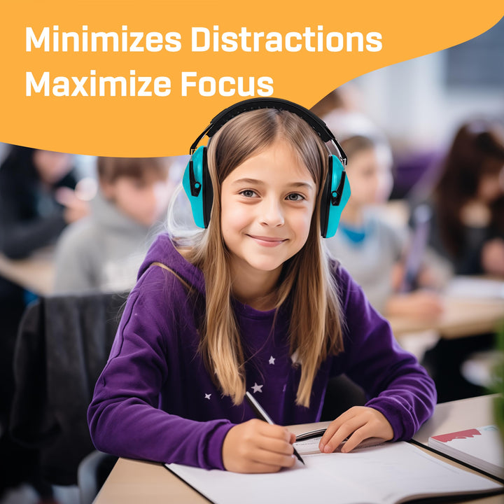 Kids Ear Protection, Noise Canceling Headphones Kids, Age 3-16, 26dB Noise Reduction, Ear Muffs for Kids, Kids Noise Cancelling Headphones, Earmuffs for Autism, Boys, Girls, Toddlers