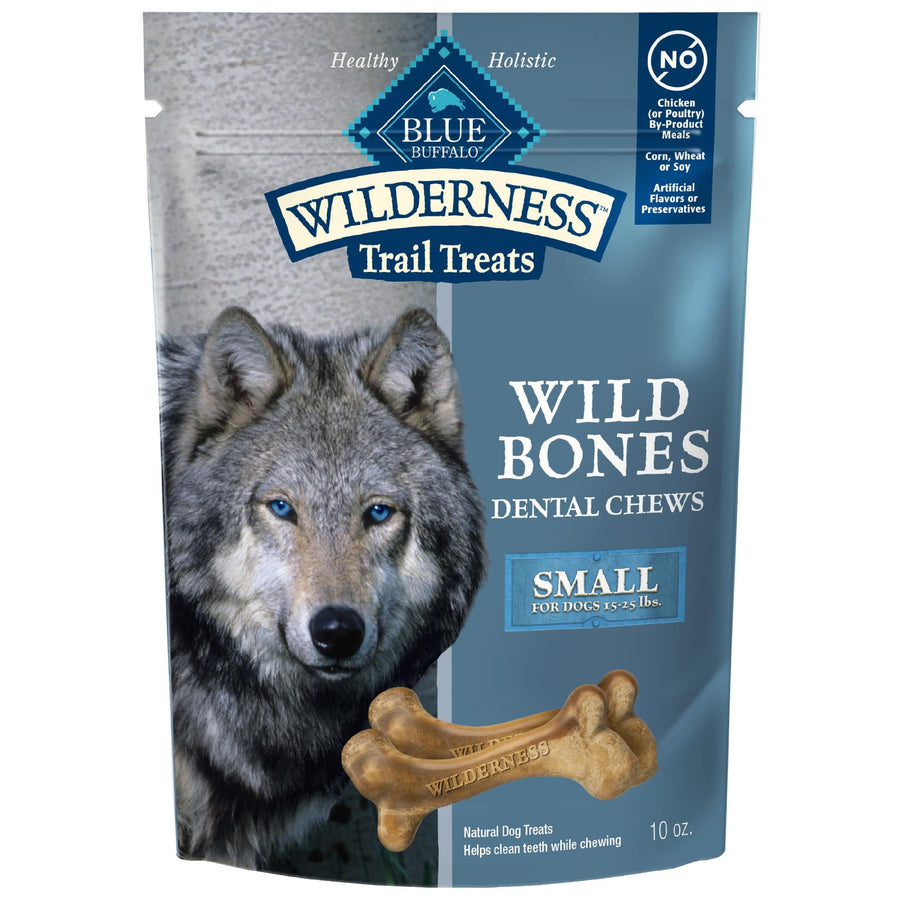 Wilderness Wild Bones Grain-Free Dental Chews Dog Treats, Small, 10-oz Bag