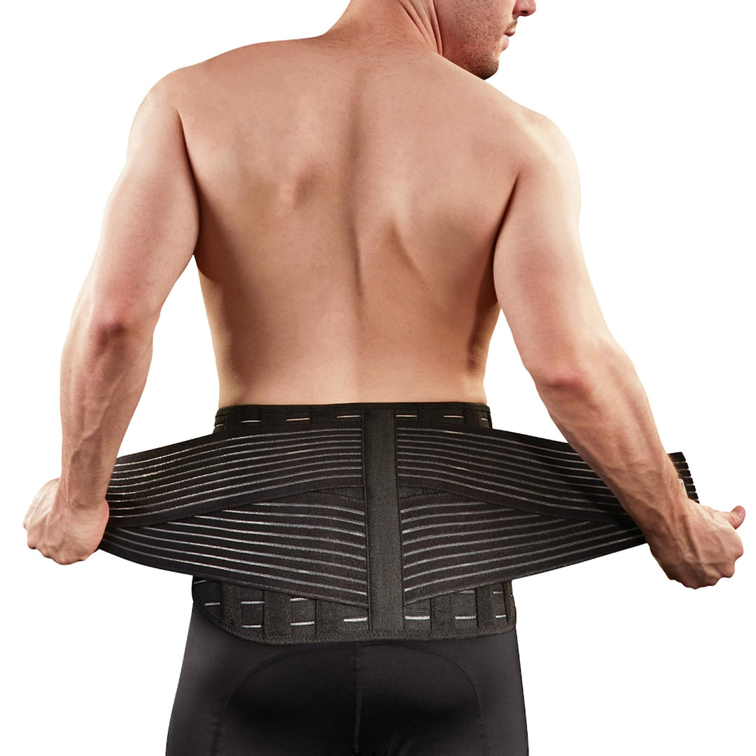 Medium(Below 27) : Vital Salveo-Adjustable Germanium and Bamboo Charcoal Lower Back Support Relieve Back Pain, Sciatica C-Fit (Medium)