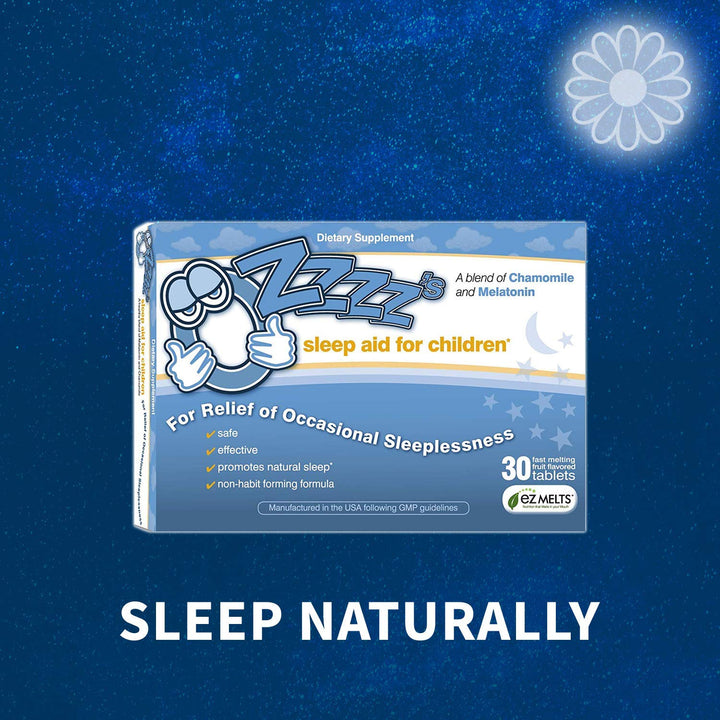 OZzzz’s Sleep Aid for Children, with Melatonin and Cham