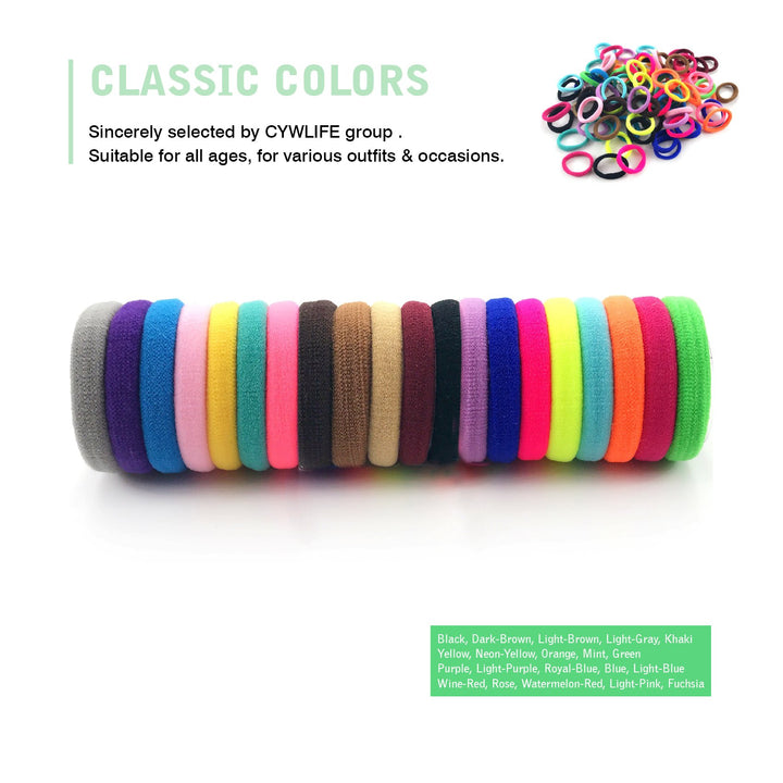 Hair Ties Rubber Bands for Women Girls Thick Curly Hair