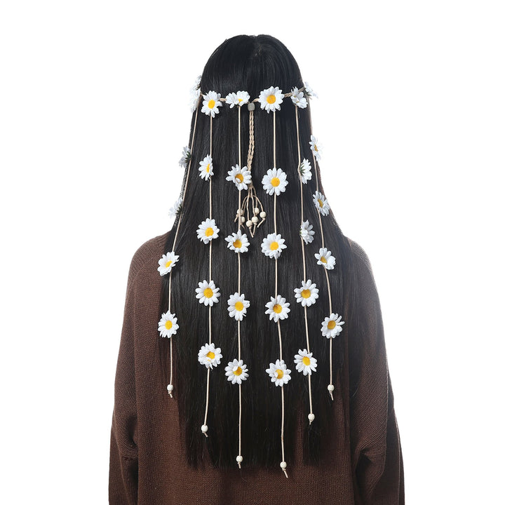 AWAYTR Sunflower Headband Women Hippie Headwear Bohomia