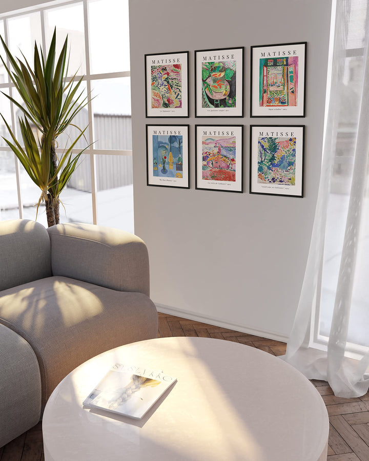 Aesthetic Posters, Matisse Poster - Set of 6 Matisse Wall Art, Wall Posters Aesthetic, Matisse Prints, Art Exhibition Poster, Mattise Art, Summer Matisse Art Print (11 x 14, UNFRAMED)