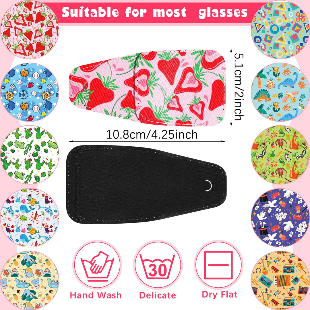 10 Pack Eye Patches for Kids Glasses to Cover Either Eye Fabric Patch with Cute Patterns, 10 Assorted Styles, 4.5 x 2.2 Inch(Fresh Style)
