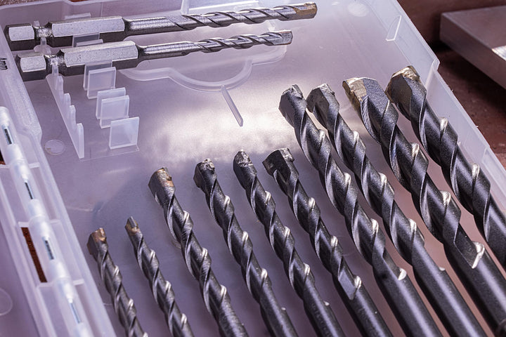 9-Piece Metric Carbide Tipped Masonry Drill Bit Set with 1/4 Hex Shank for Concrete, Brick, Block &amp; Stone, Sizes 5.5(x3)-6.5(x3)-7-8-10mm