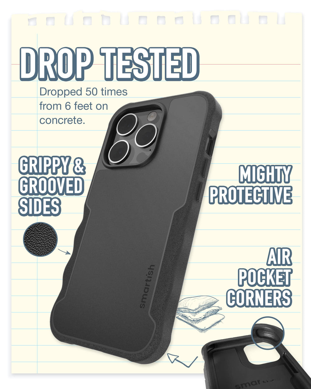Smartish iPhone 14 Pro Protective Magnetic Case - Gripz