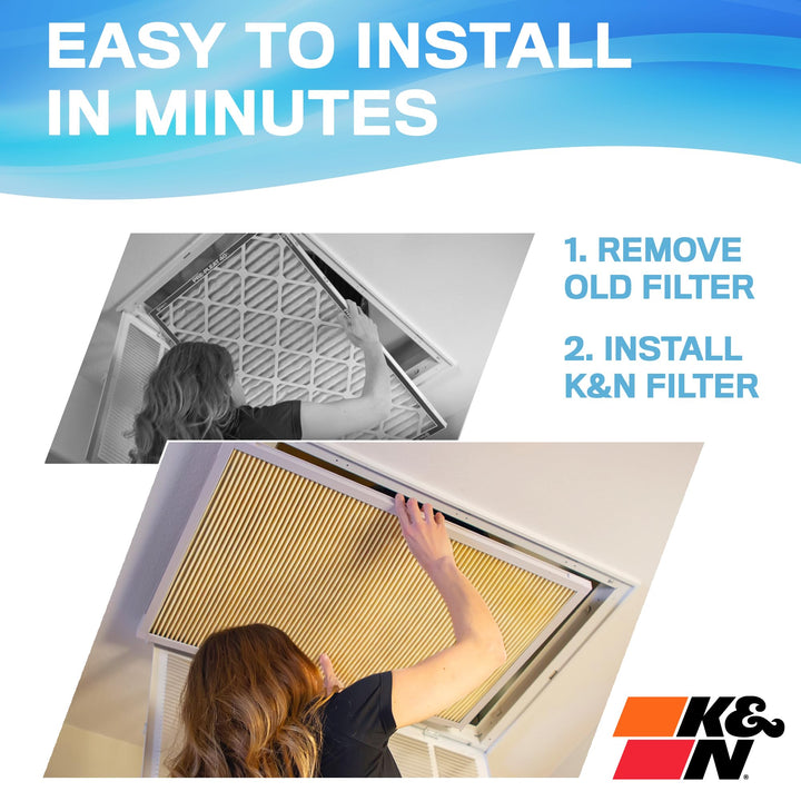 K&amp;N 16x20x1 HVAC Furnace Air Filter, Lasts a Li