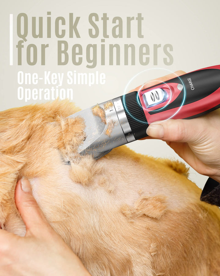 Dog Shaver Clippers Low Noise Rechargeable Cordless Electric Quiet Hair Clippers Set for Dogs Cats Pets