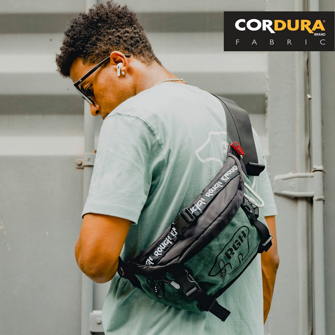 Rough Enough Mens Tactical Fanny Pack Crossbody Large Waist Bag for Men Green