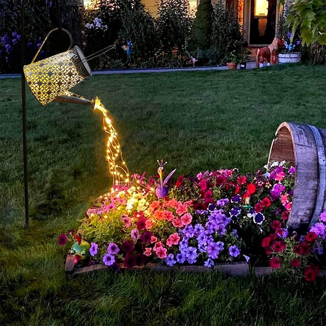 VOOKRY Solar Watering Can Lights, Large Retro Metal Hanging Lanterns Solar Lights Outdoor Waterproof, Garden Decor Yard Art for Porch Landscape Patio Gardening Gifts for Mom Grandma Women Birthday