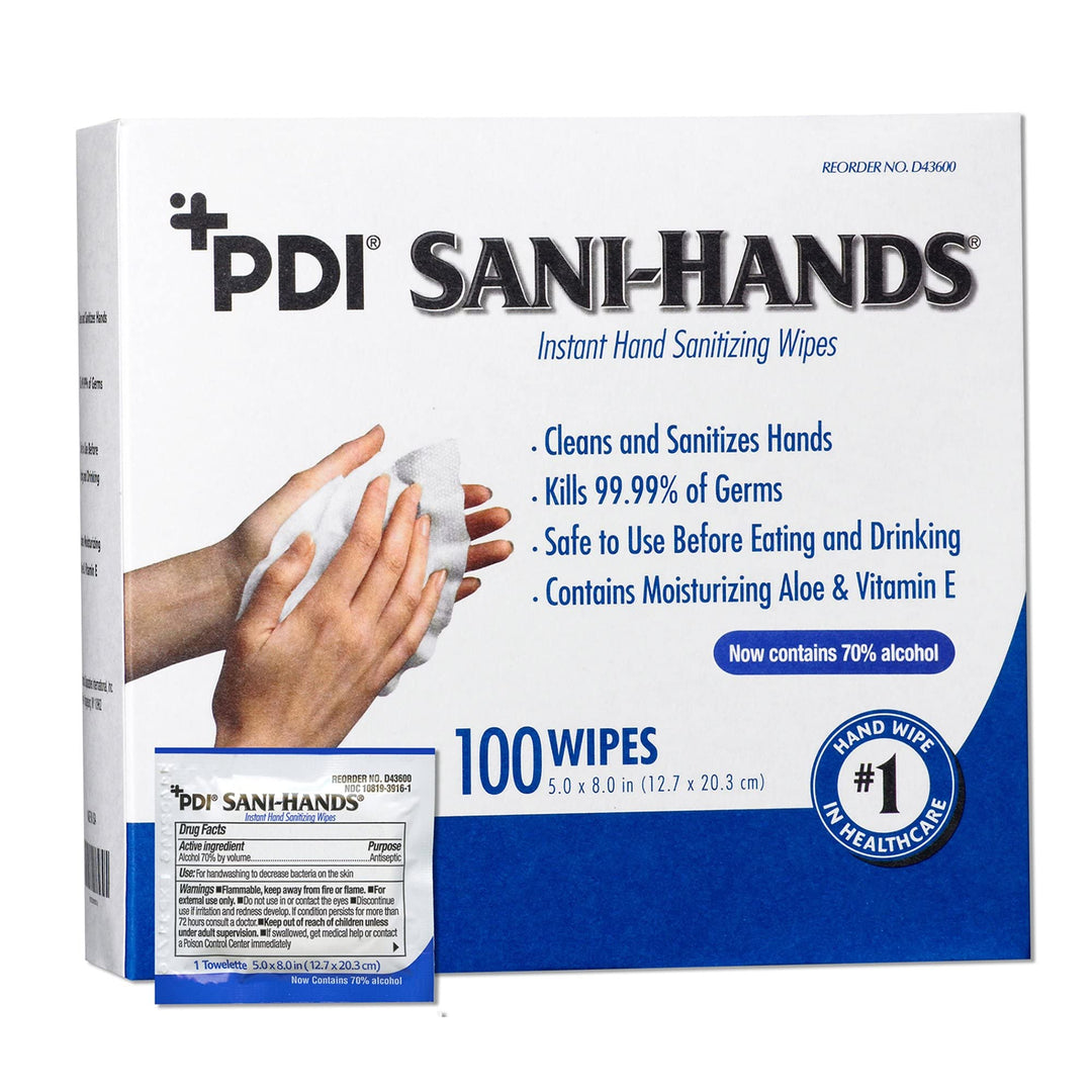 Sani-Hands Hand Sanitizer Wipes, Ethyl Alcohol Wipes In