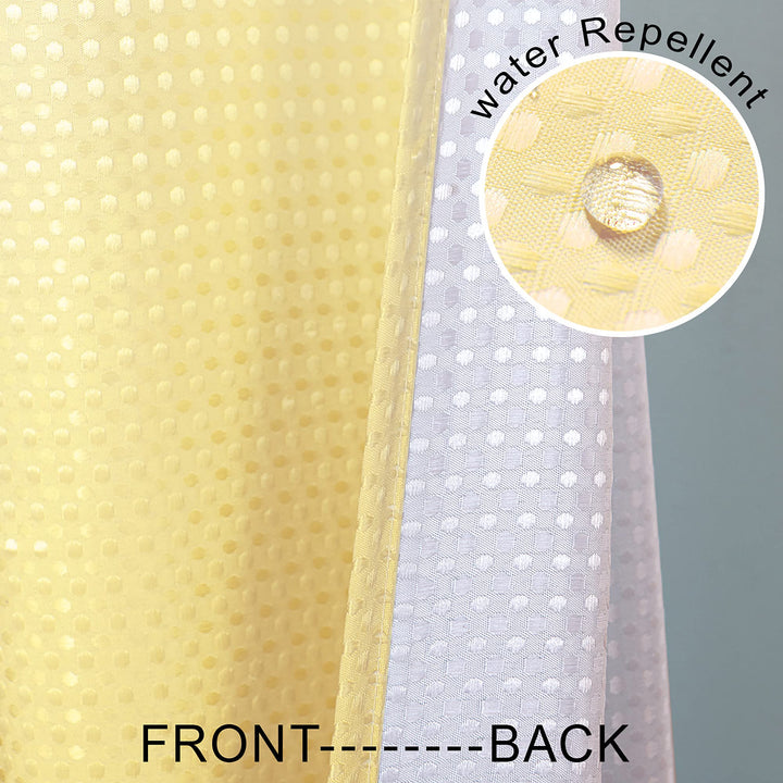 Mrs.Naturall Mellow Yellow Beige Shower Curtains for Ba