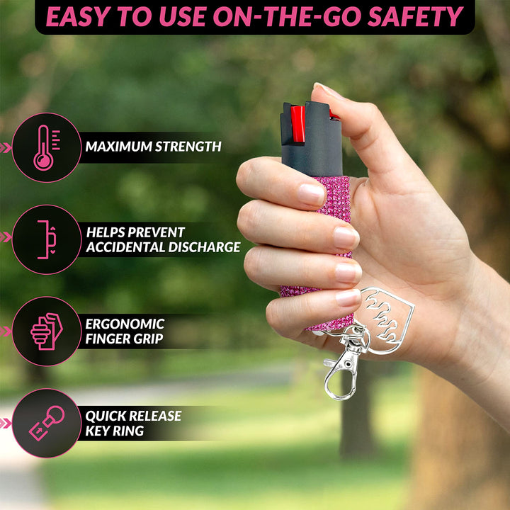 Safety Keychain Set for Women and Girls Including Beaded Wristlet, Air Tag, Credit Card Puller and Personal Alarm