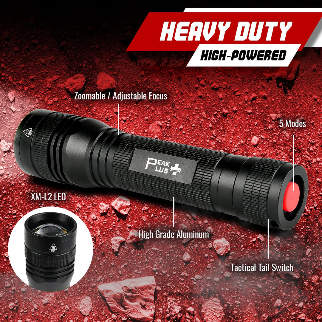 High Powered LED Flashlight LFX2000, Brightest High Lumen Light with 5 Modes, Zoomable and Water Resistant, Best Flashlights for Camping, Dog Walking and Emergency