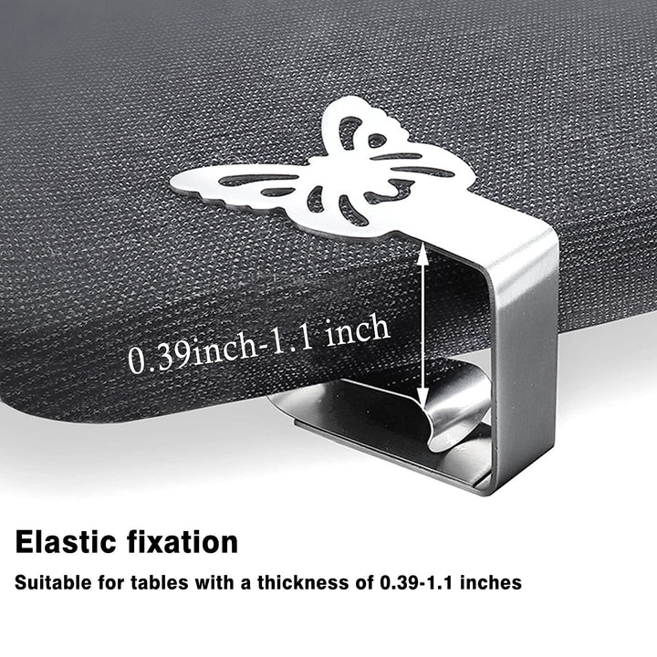 Tablecloth Clips for Outdoor Dining Table 8 pcs Picnic Tables Clips Thickened Strong Stainless Steel,Table Cloth Clips Holders Ideal for Outdoor and Indoor,Home,Restaurant, Party (Tableware)