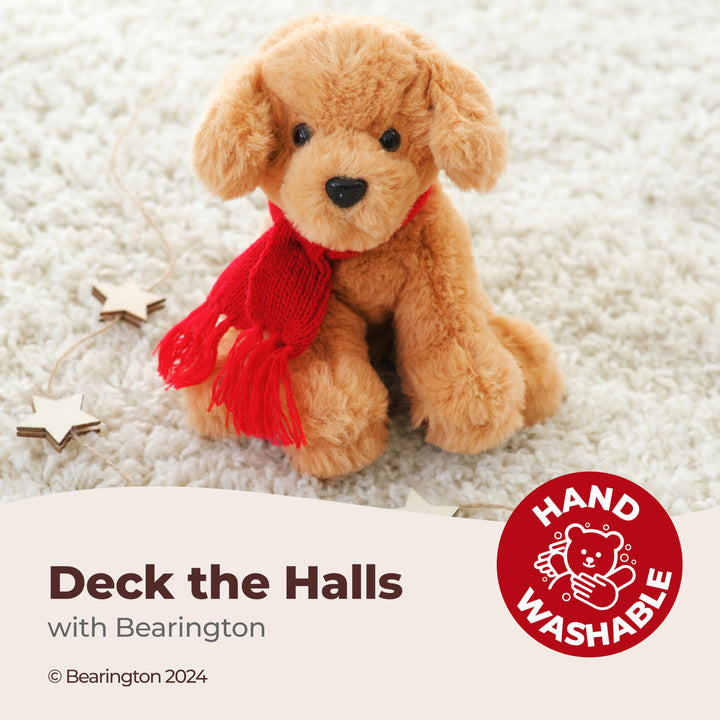 Bearington Grizwald Golden Retriever Plush, 7.5 Inch Dog Plush, Christmas Dog Stuffed Animal