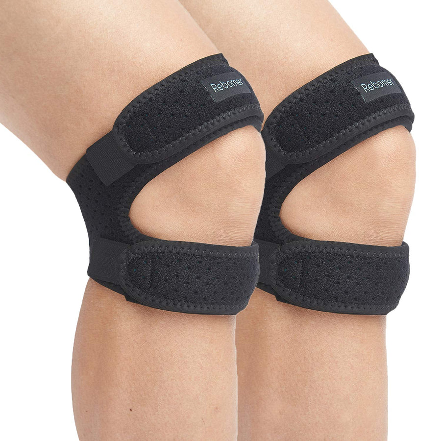 Patella Knee Strap, Adjustable Knee Brace (3D Silicone Insert) for Men & Women, Knee Joint Pain Prevention & Relief & Patella Stabilizer Support for Running, Riding, Football, Hiking.