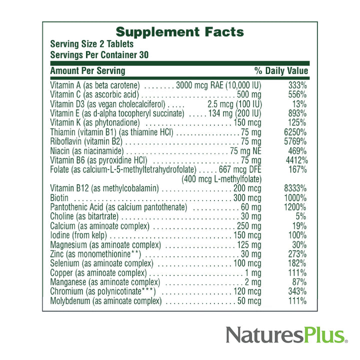 Natures Plus Source of Life Men Multivitamin - 60 Veget