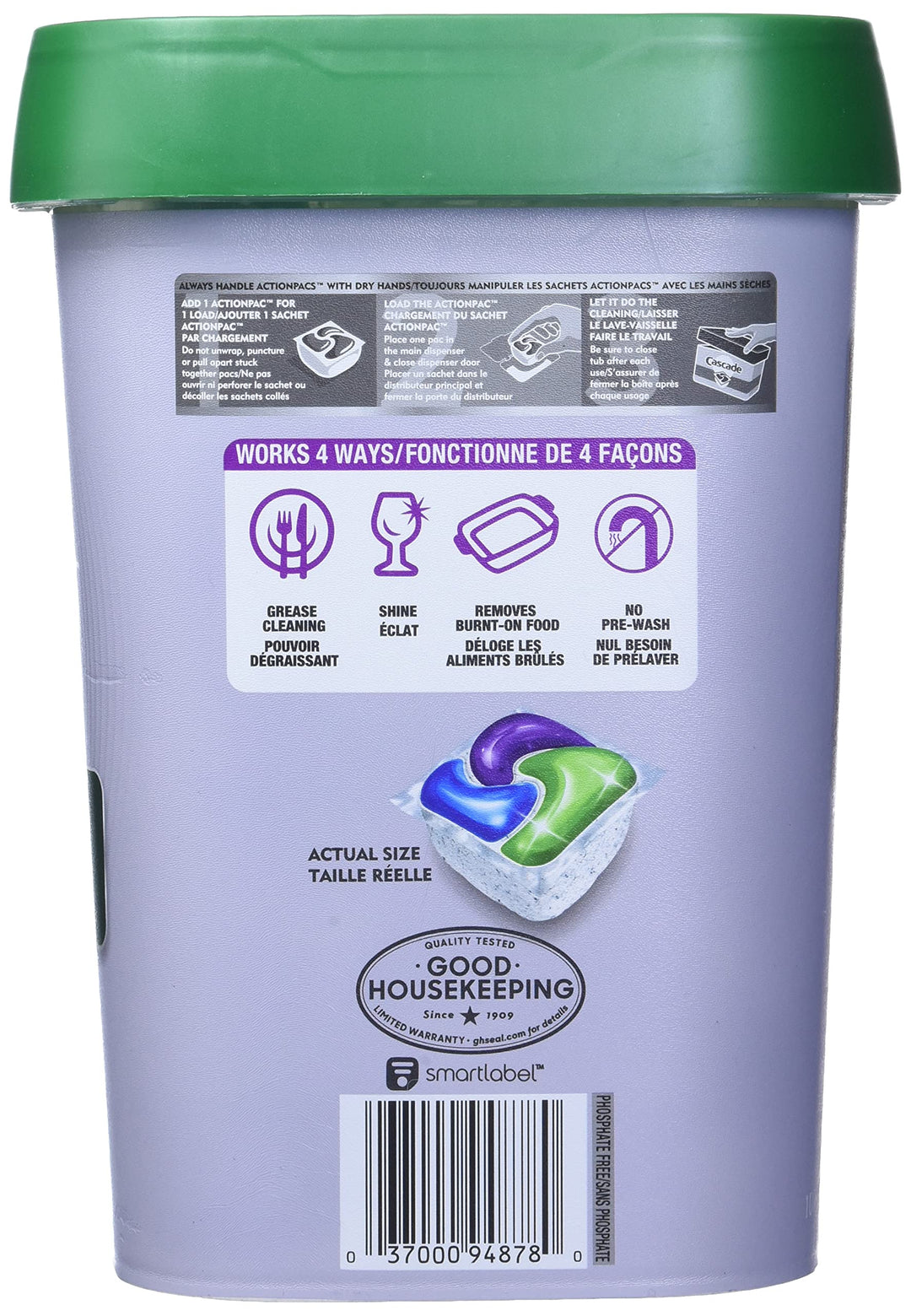 Cascade Platinum Dishwasher Detergent Powder 92 Fresh Scent ActionPacs Net Wt 51.2 Ounce
