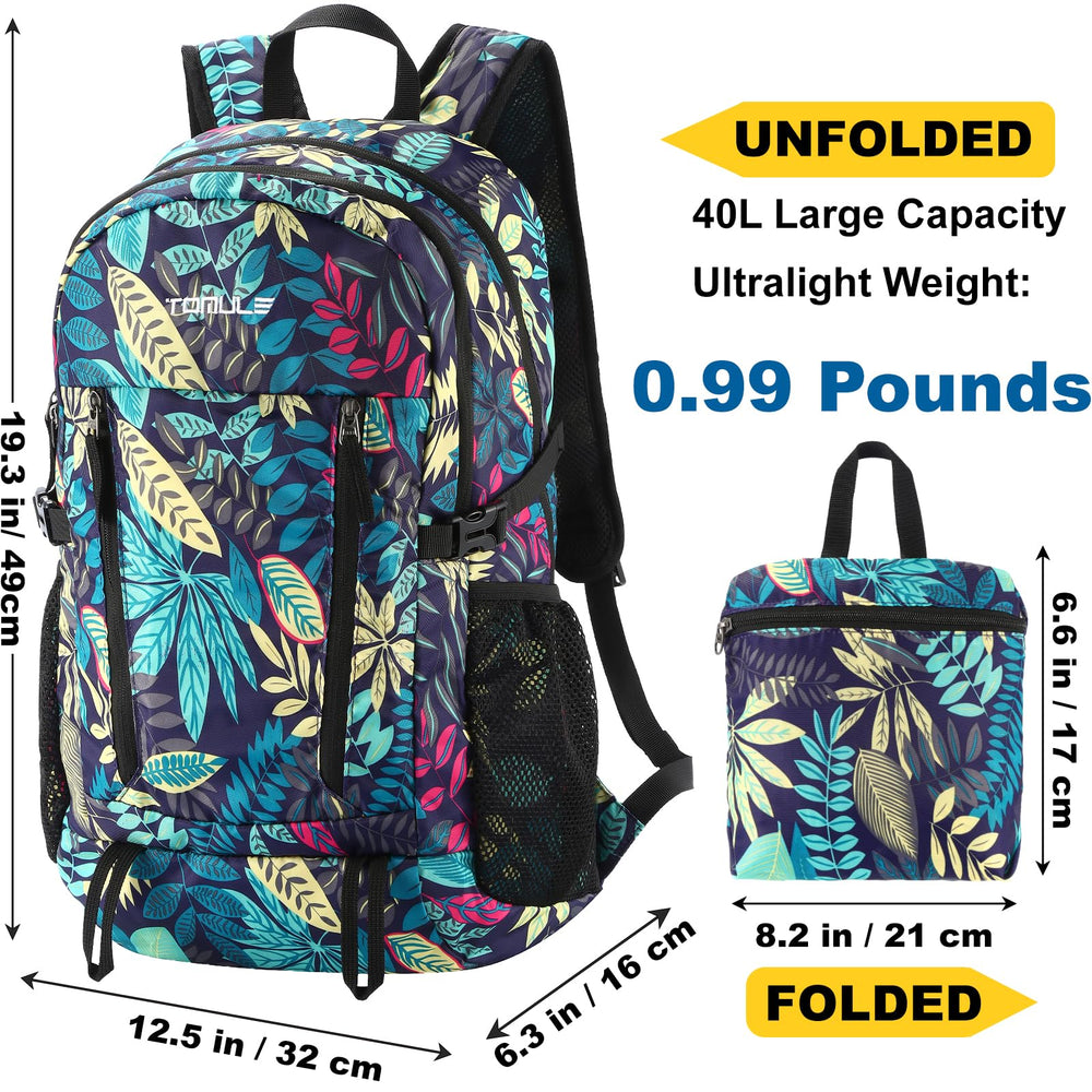 Day Hiking Backpack for Women,Small Waterproof Backpack for Women,Lightweight Travel Backpack for Women Tropical