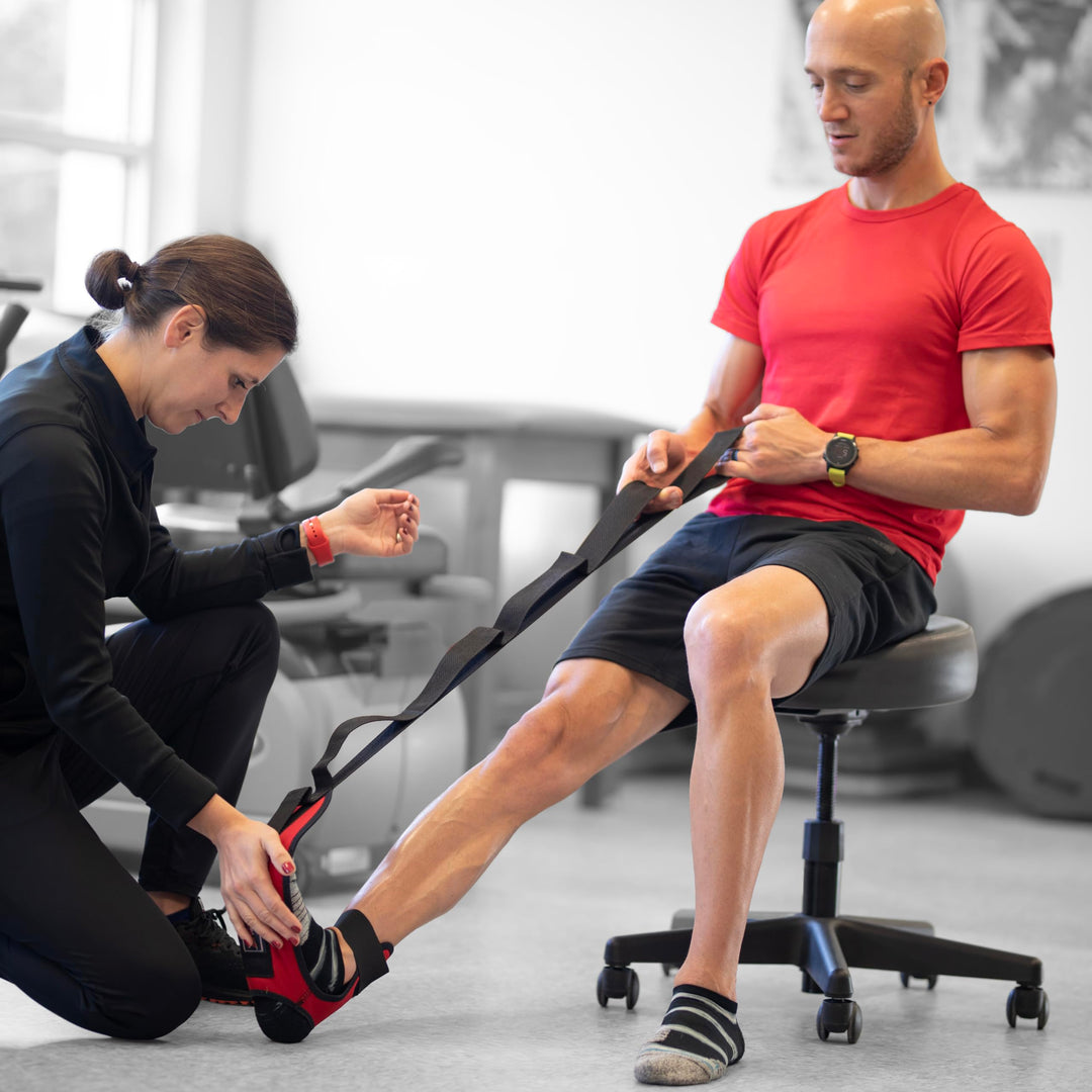 The Original Stretch-EZ, USA Made Top Choice Plantar Fasciitis Stretcher, Hamstring Stretch Strap and Achilles Tendon Stretcher, Stretching Strap for Physical Therapy