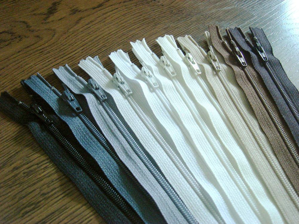 8 Inch MulticolorNeutral Colors Pack YKK Zippers Number
