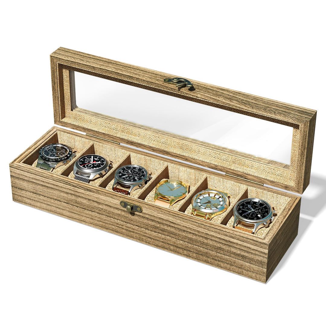 SRIWATANA Watch Box Case Organizer Display for Men Wome