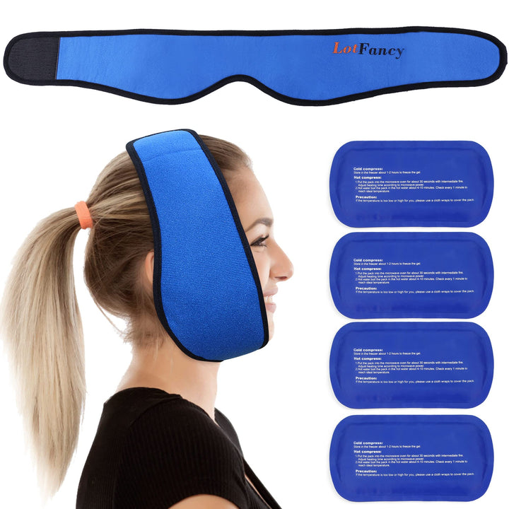 LotFancy Face Ice Pack Wrap for TMJ, Wisdom Teeth, with