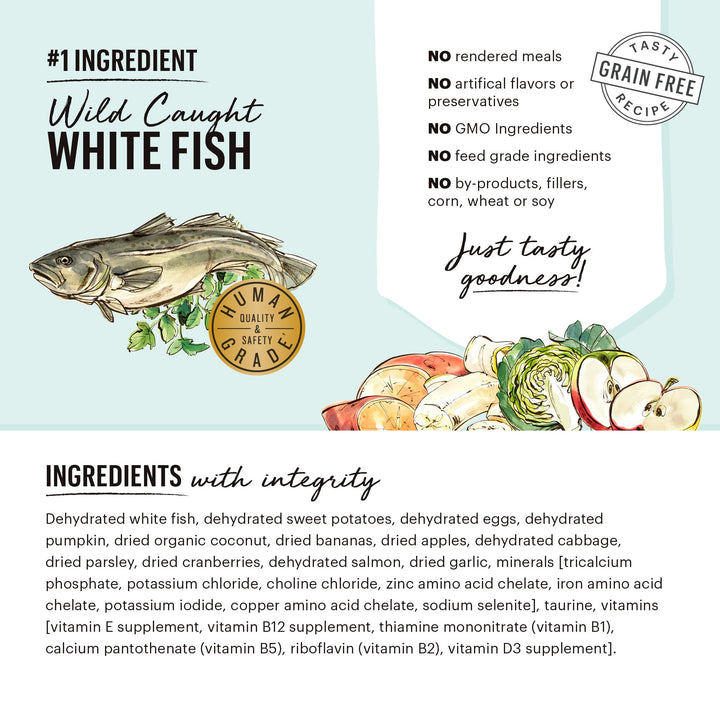 Dehydrated Grain Free Fish Dog Food, 4 lb Box