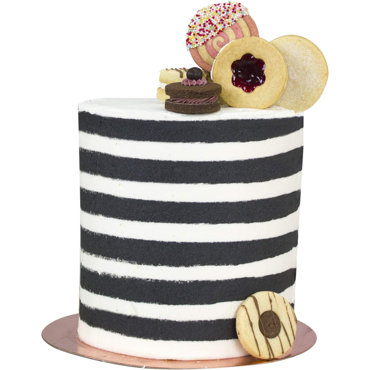 Tall Patterned Edge Side Scraper for Cake Decorating-Stripes Acrylic 10, Transparent