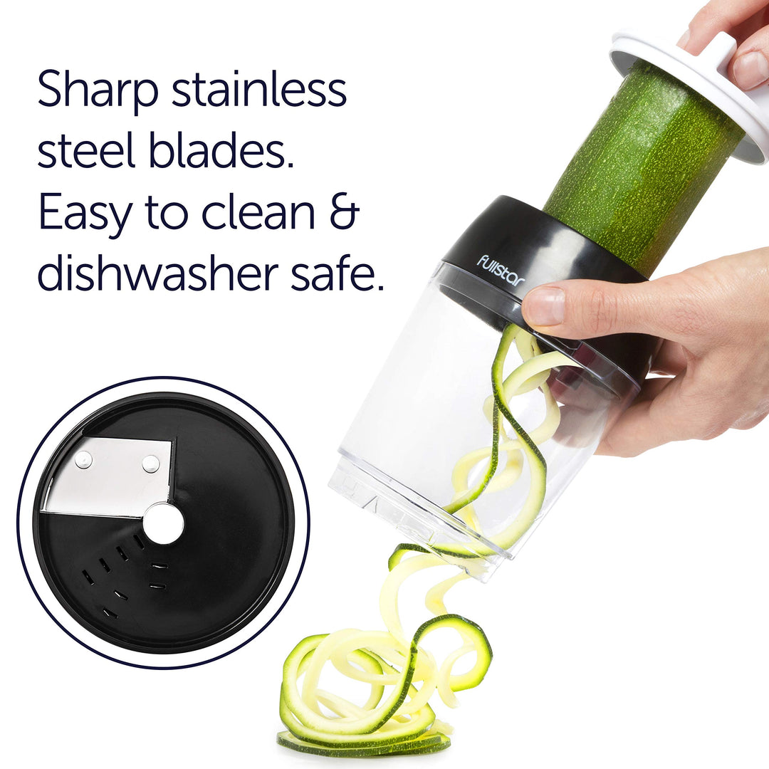 Fullstar Mandoline Slicer Spiralizer Vegetable Slicer - Vegetable Chopper Onion Chopper Food Chopper Vegetable Spiralizer Mandoline Slicer Cutter Chopper and Grater Slicer Zucchini Spaghetti Maker