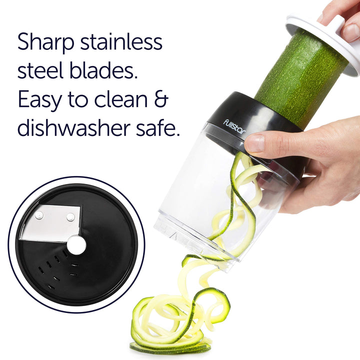 Fullstar Mandoline Slicer Spiralizer Vegetable Slicer - Vegetable Chopper Onion Chopper Food Chopper Vegetable Spiralizer Mandoline Slicer Cutter Chopper and Grater Slicer Zucchini Spaghetti Maker