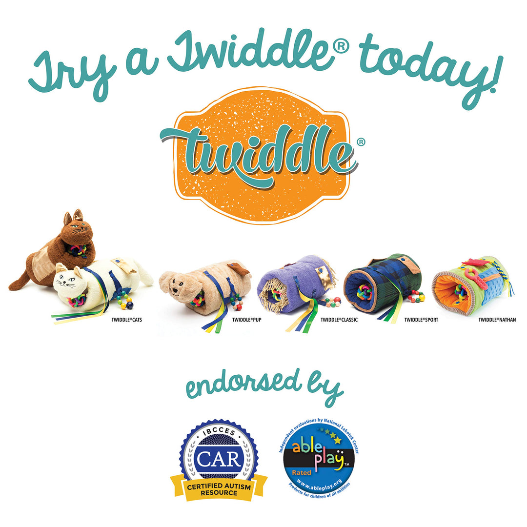TwiddlePup Therapy Aid, Sensory Therapy - Alzheimerâ€™s, Dementia, Autism Therapy Product - Anxiety Relief Fidget Toy - Plush Dog
