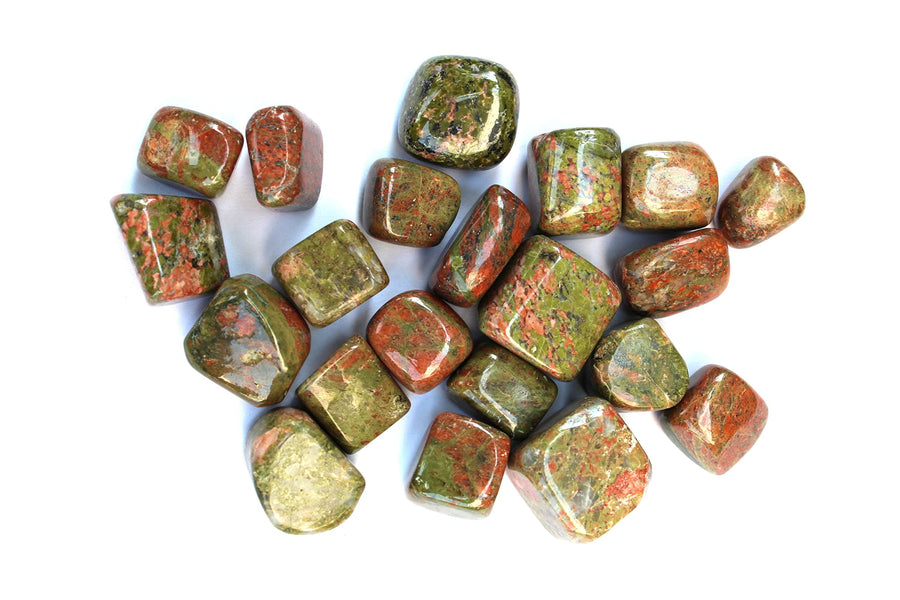 Jet Unakite Tumbled Stone 100 grams A++ Approx. 0.75 to