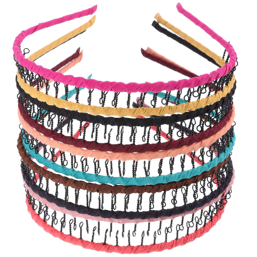 Zhanmai 10 Pieces Unisex Metal Teeth Comb Hair Hoop Hai