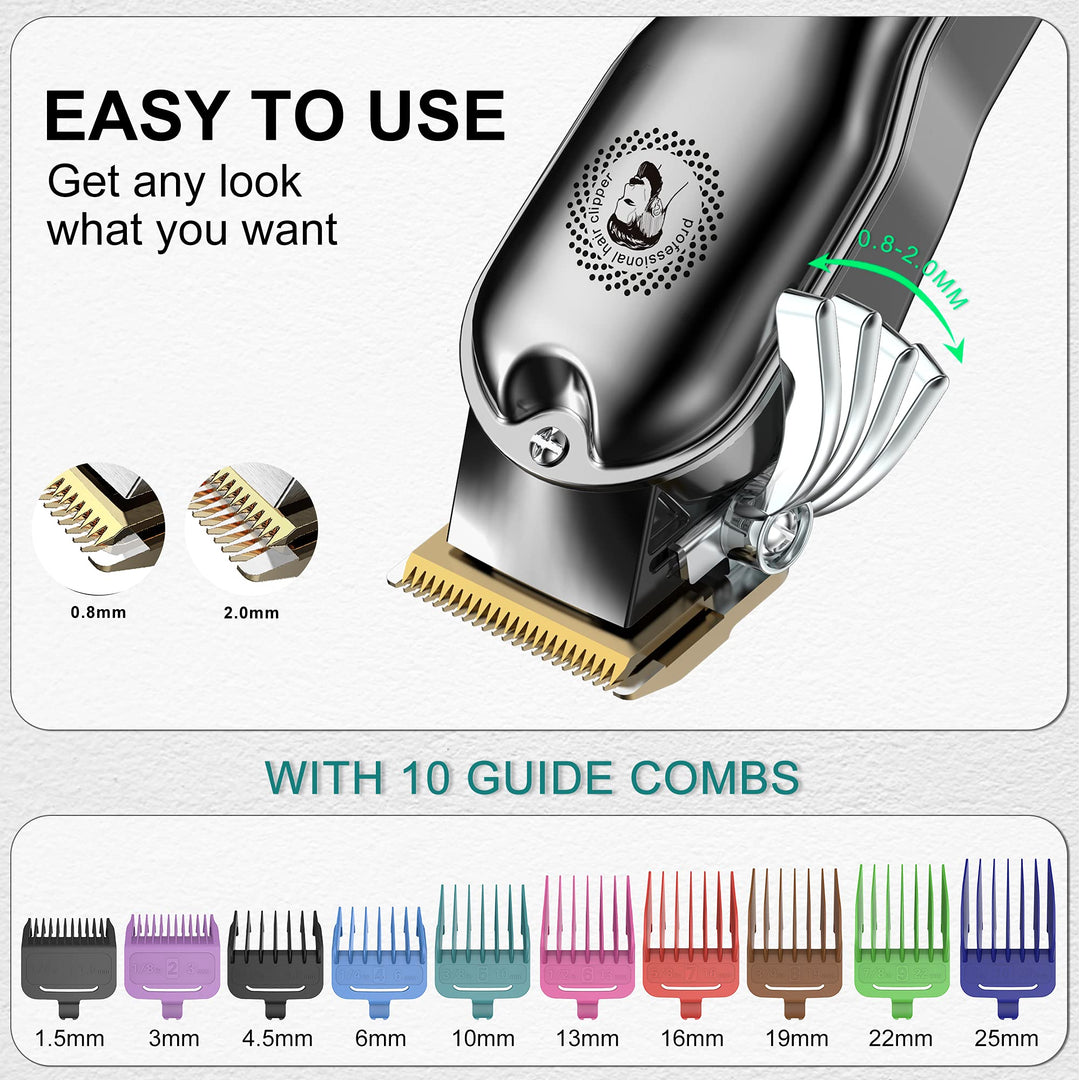 Hatteker Hair Clipper Cordless Hair Trimmer Barber Clip