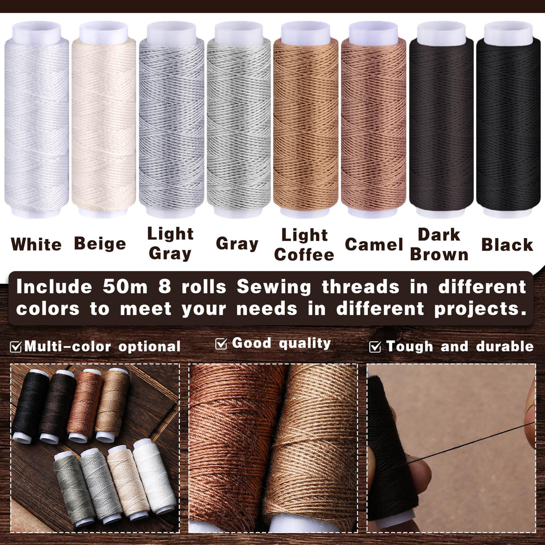 30 Pcs Sewing Kit, Upholstery Thread Heavy Duty Sewing Kit, Upholstery Repair Kit, Upholstery Needle and Thread, Leather Repair Kit for Furniture, Canvas, Couch,Fabric, Weave