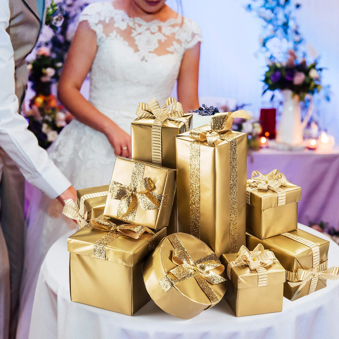 MIAHART 50 Sheets Metallic Gold Tissue 20X14 Inch Gift 