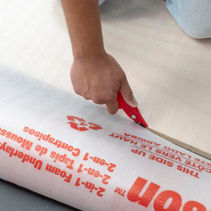 70-025 Unison 2-In-1 Underlayment, For Laminate And Wood Floors, Blocks Moisture, Cushions, 100 Sq. Foot Roll