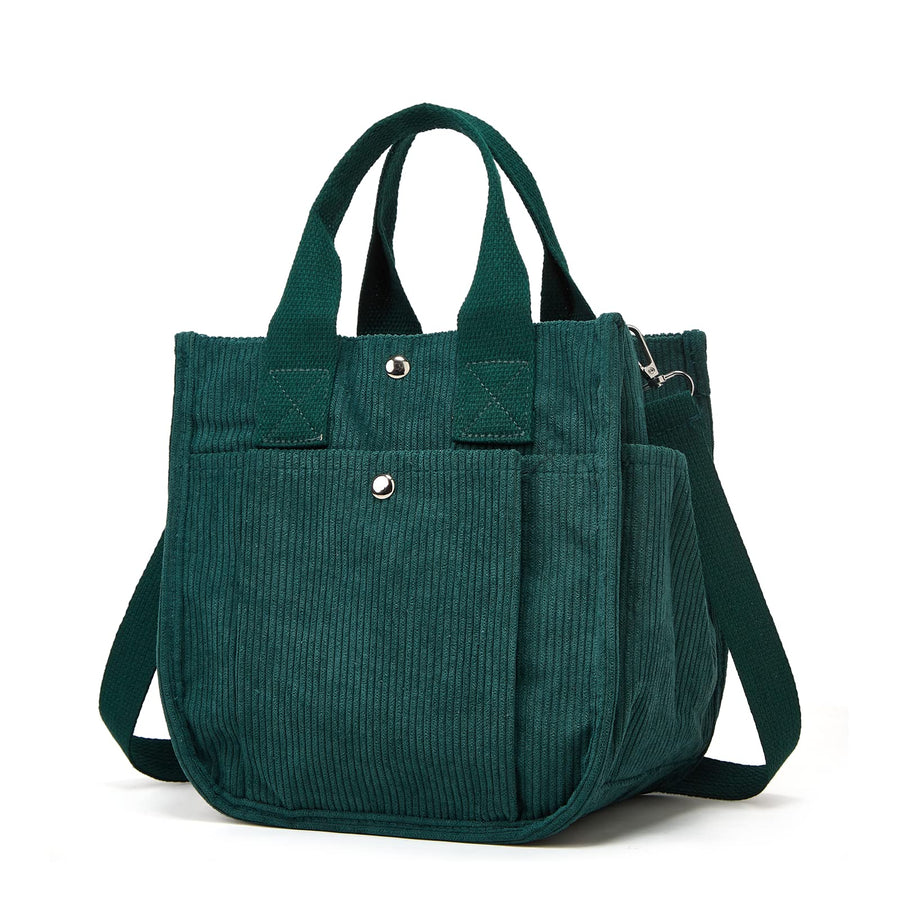 Corduroy Tote Bag Crossbody Unisex Messenger Shoulder Mommy Handbag Casual Hobo Sling Daily Shopping Travel Commuting